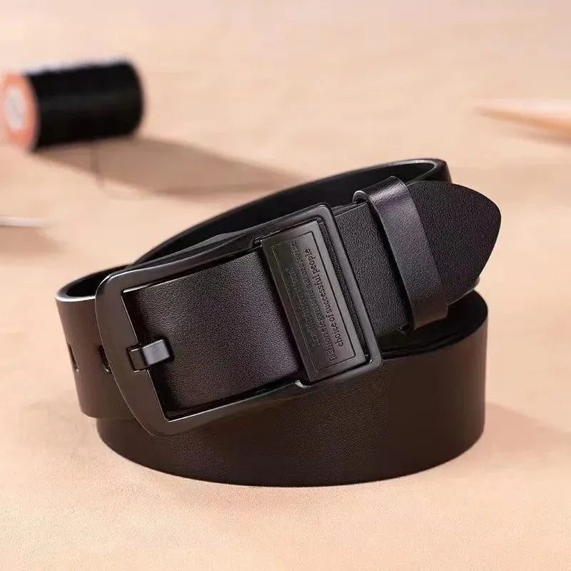 Cinto Masculino de Couro Legítimo com Fivela de Metal - Shelbii