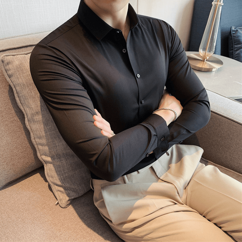 Camisa Social Masculina  MaxFlex – Alta Elasticidade e Conforto