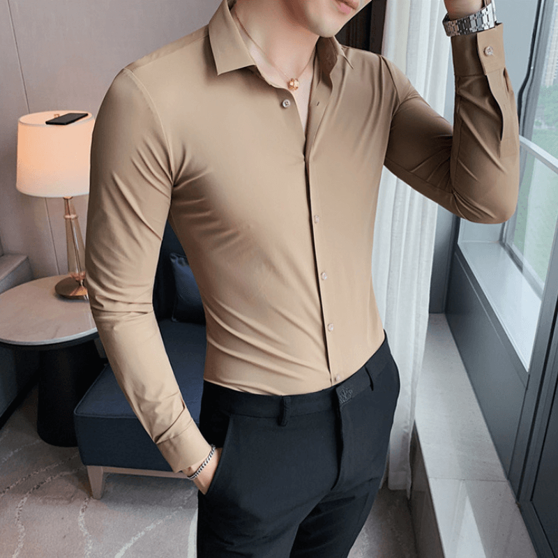 Camisa Social Masculina  MaxFlex – Alta Elasticidade e Conforto