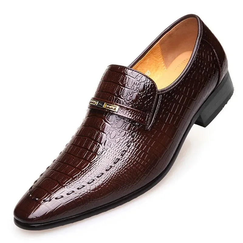 Sapato Social Masculino em Couro de Crocodilo