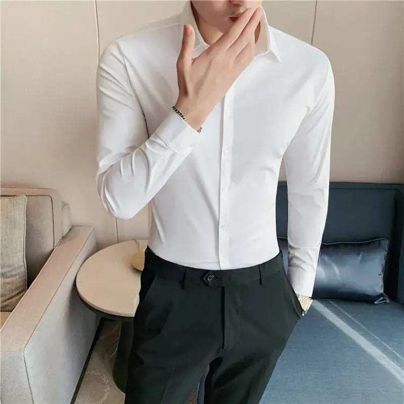 Camisa Social Masculina  MaxFlex – Alta Elasticidade e Conforto